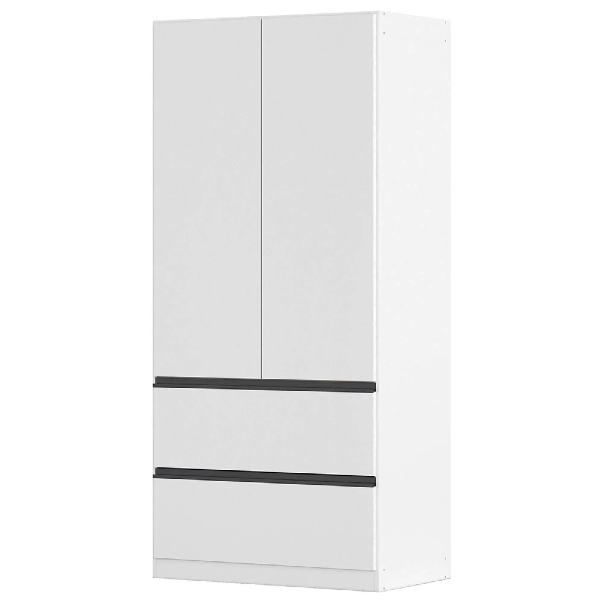 Costa 91cm 2 Door Wardrobe with Drawers - Alpine White