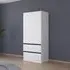 Costa 91cm 2 Door Wardrobe with Drawers - Alpine White