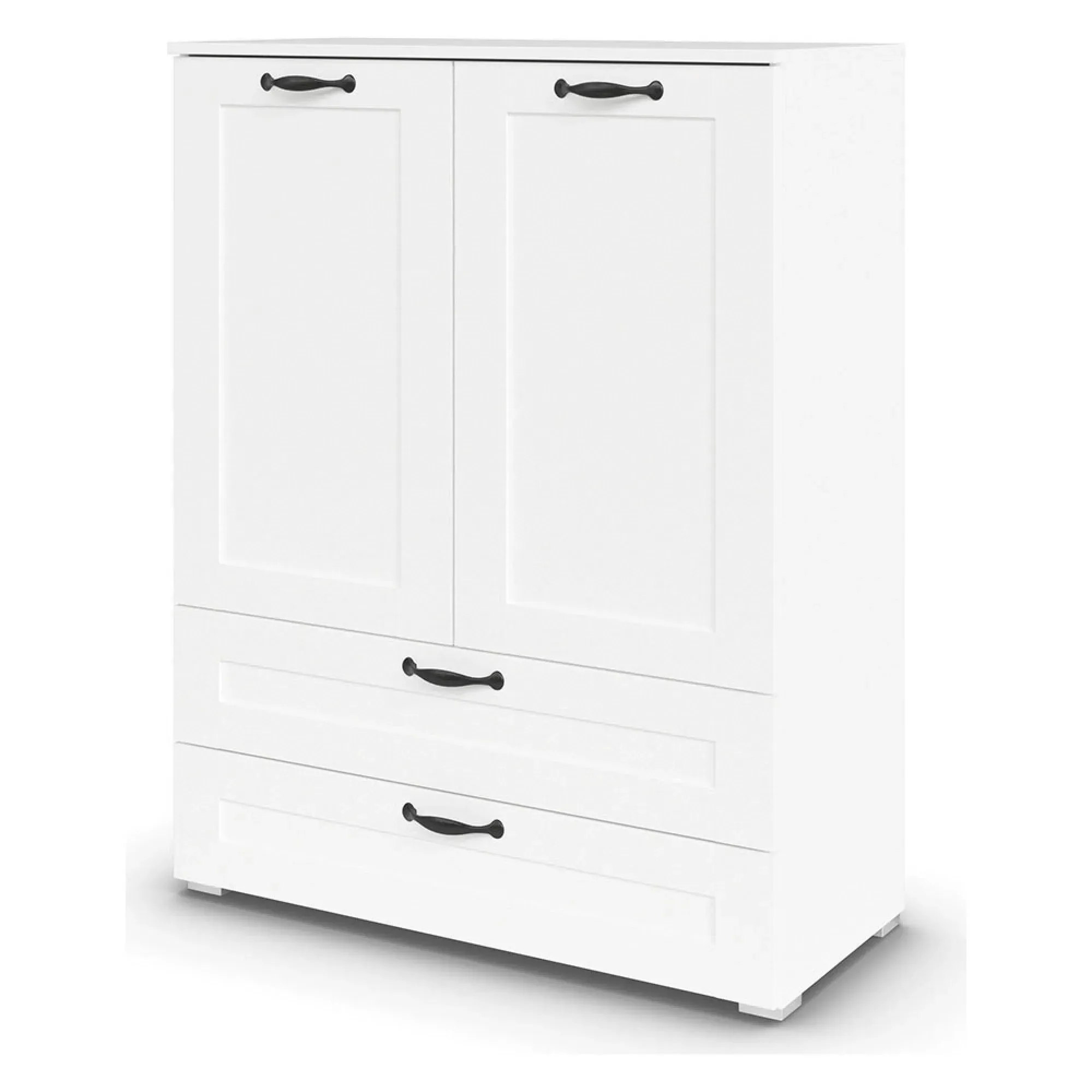 Cottage 2 Door Hall Cabinet - Alpine White