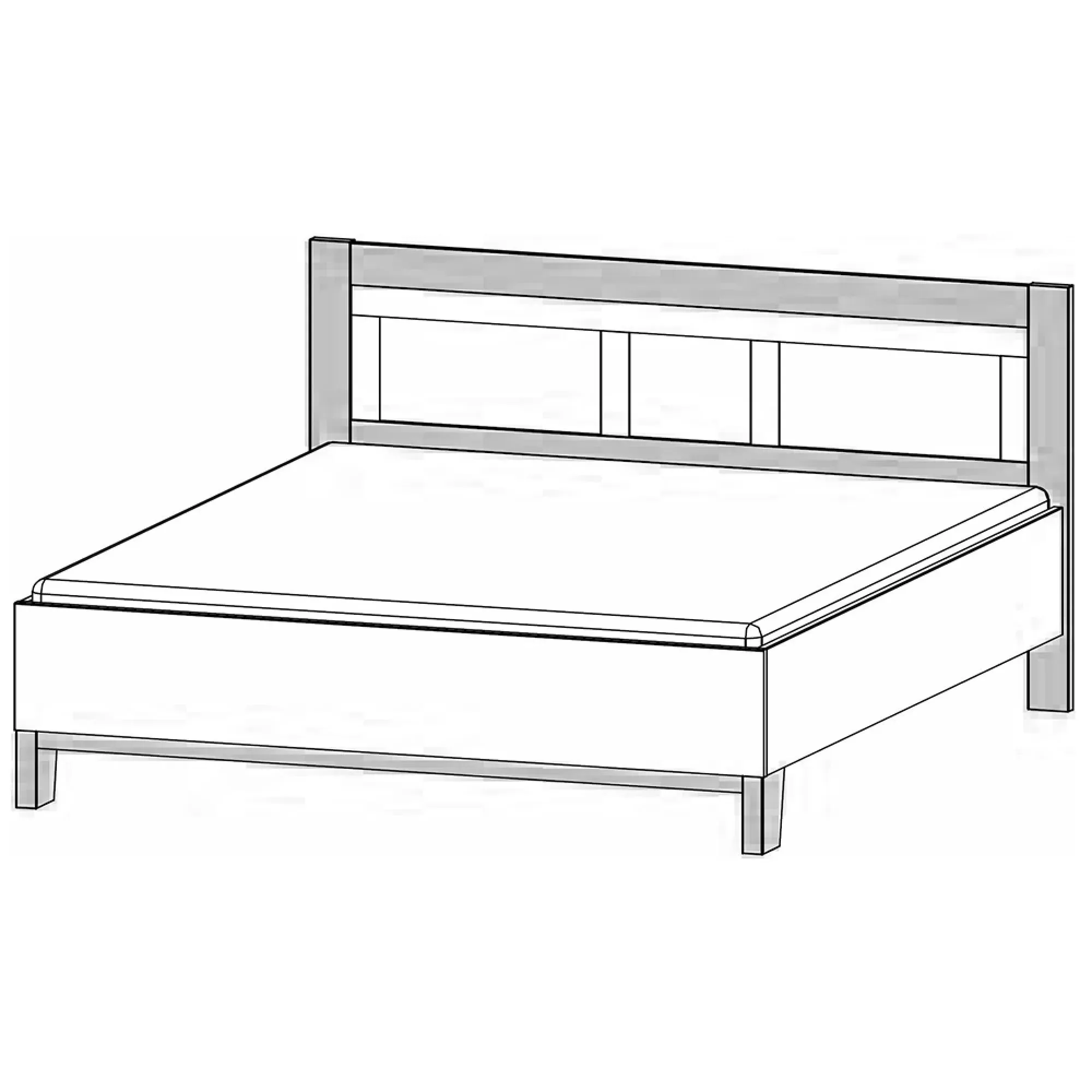 Credo King Size Bed Frame - Silk Grey, Artisan Oak
