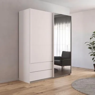 Elara 2 Door Sliding Wardrobe - Alpine White
