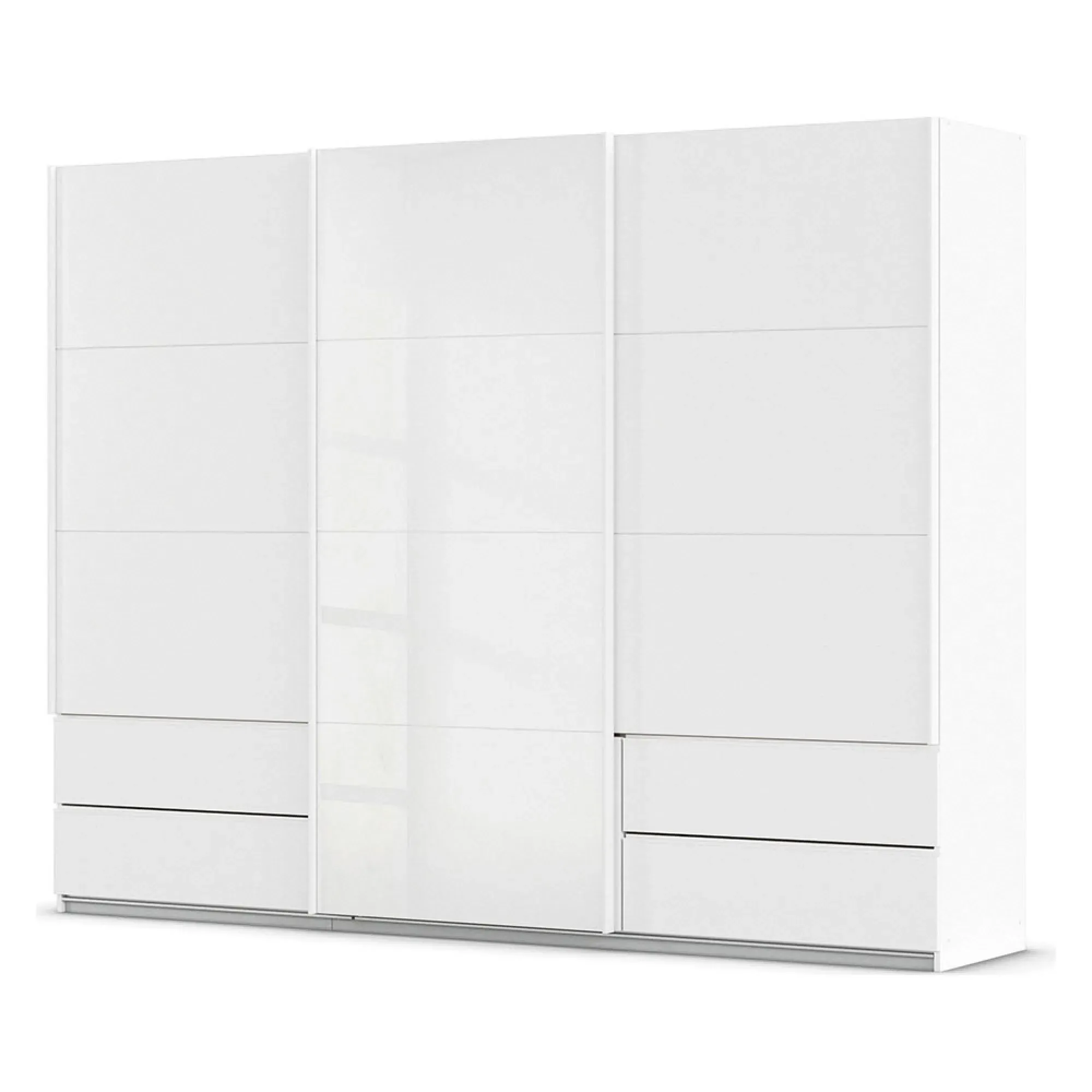 Elara 271cm 3 Door Sliding Wardrobe - Alpine White