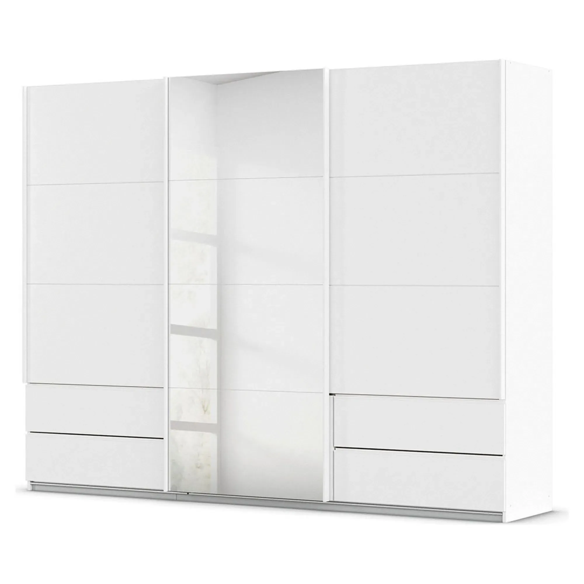 Elara 271cm 3 Door Sliding Wardrobe - Alpine White