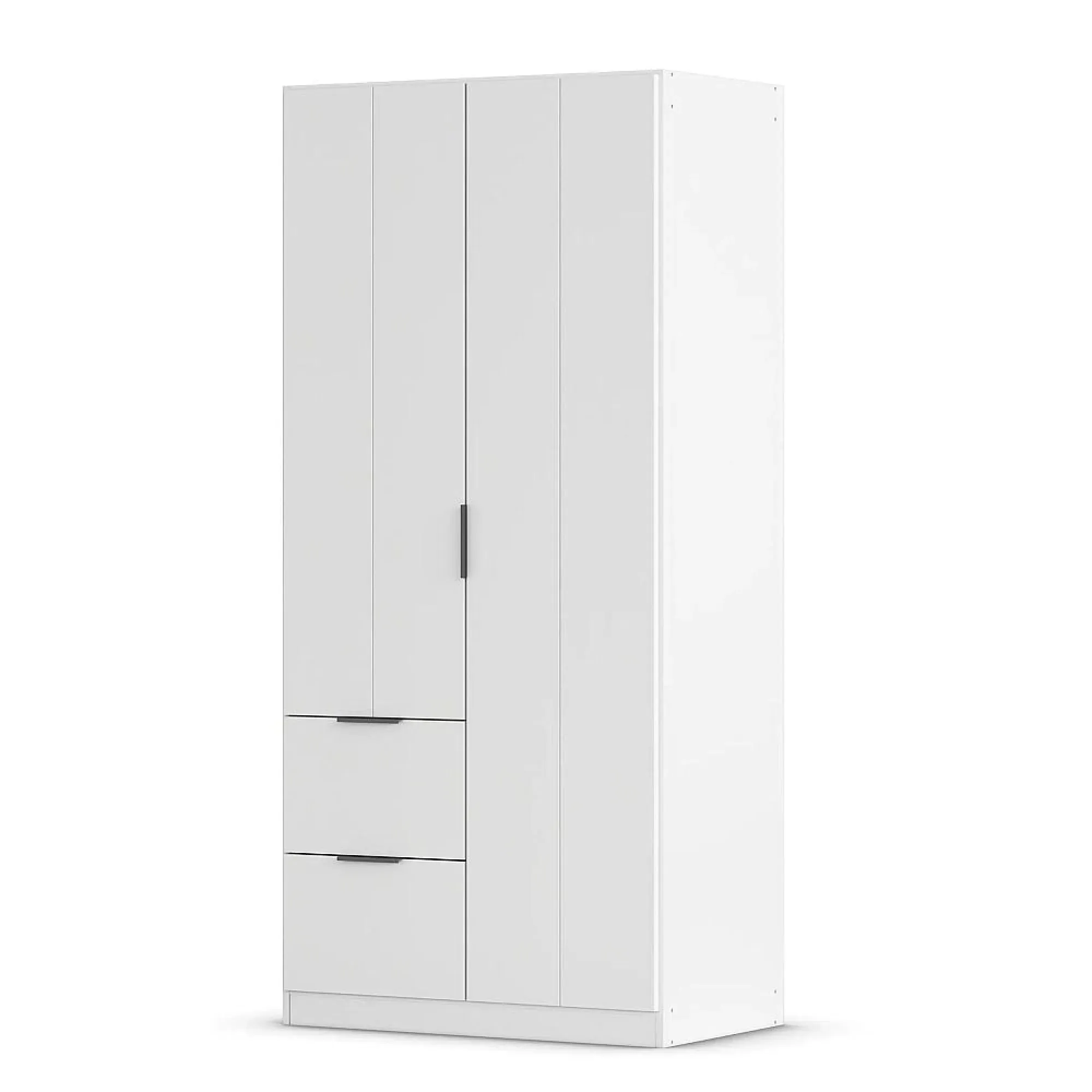 Ella 2 Door Wardrobe with Drawer - Alpine White