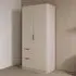 Ella 2 Door Wardrobe with Drawer - Champagne