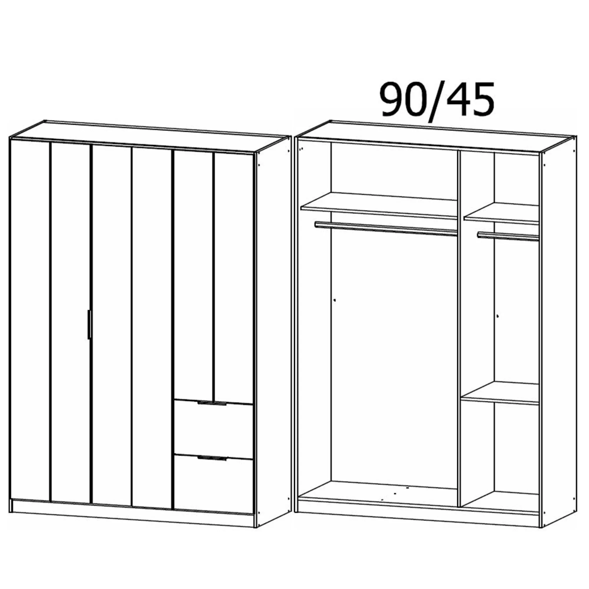 Ella 3 Door Wardrobe with Drawer - Alpine White