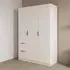 Ella 3 Door Wardrobe with Drawer - Alpine White
