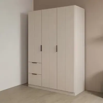 Ella 3 Door Wardrobe with Drawer - Champagne