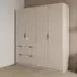 Ella 4 Door Wardrobe with Drawer - Champagne