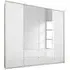 Erimo 4 Door Combi Folding Wardrobe - White, Glass