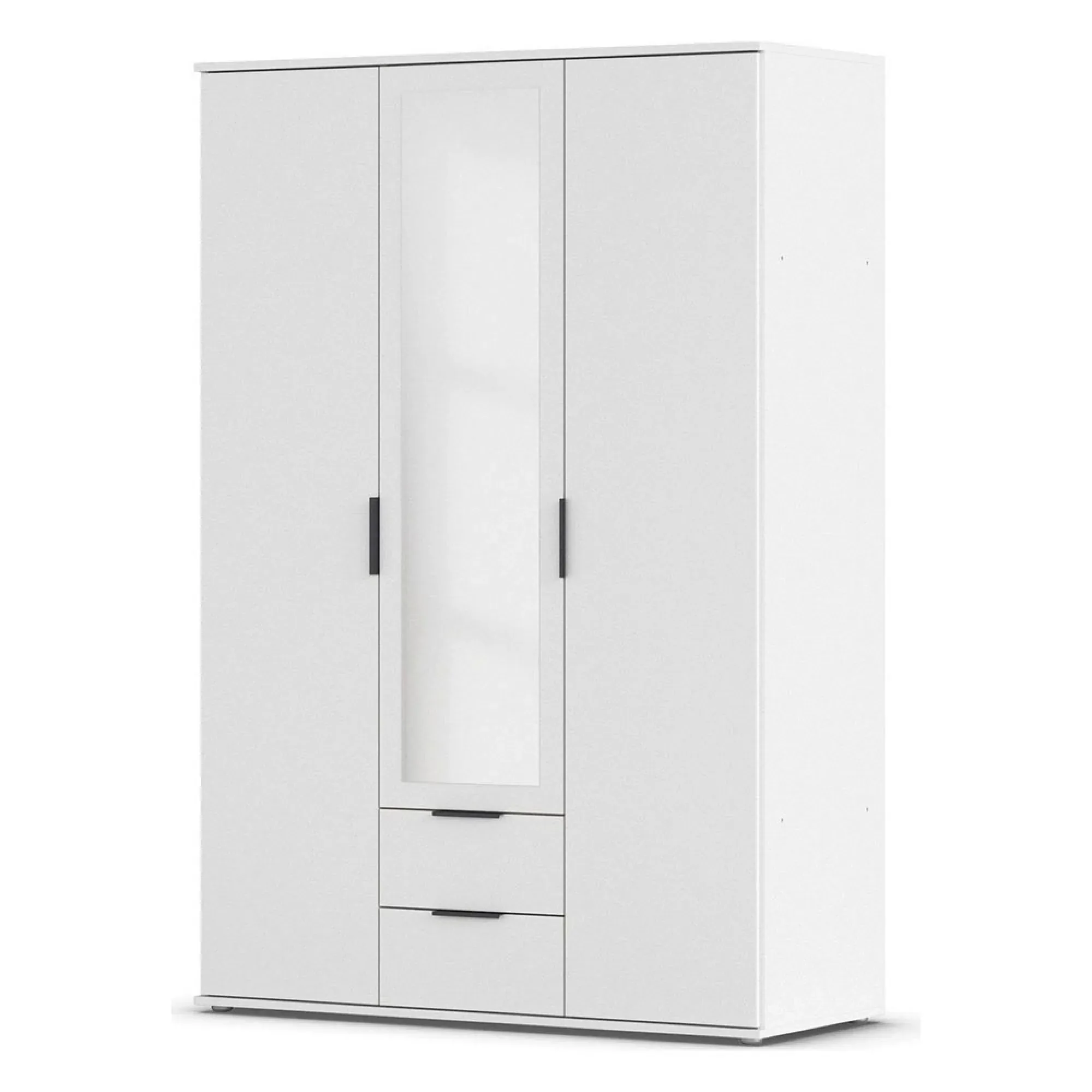 Essea 127cm 3 Door Combi Wardrobe - Alpine White