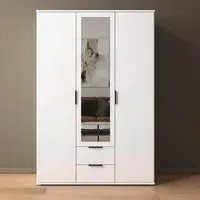 Essea 127cm 3 Door Combi Wardrobe - Alpine White
