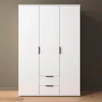 Essea 127cm 3 Door Wardrobe - Alpine White