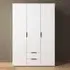Essea 127cm 3 Door Wardrobe - Alpine White
