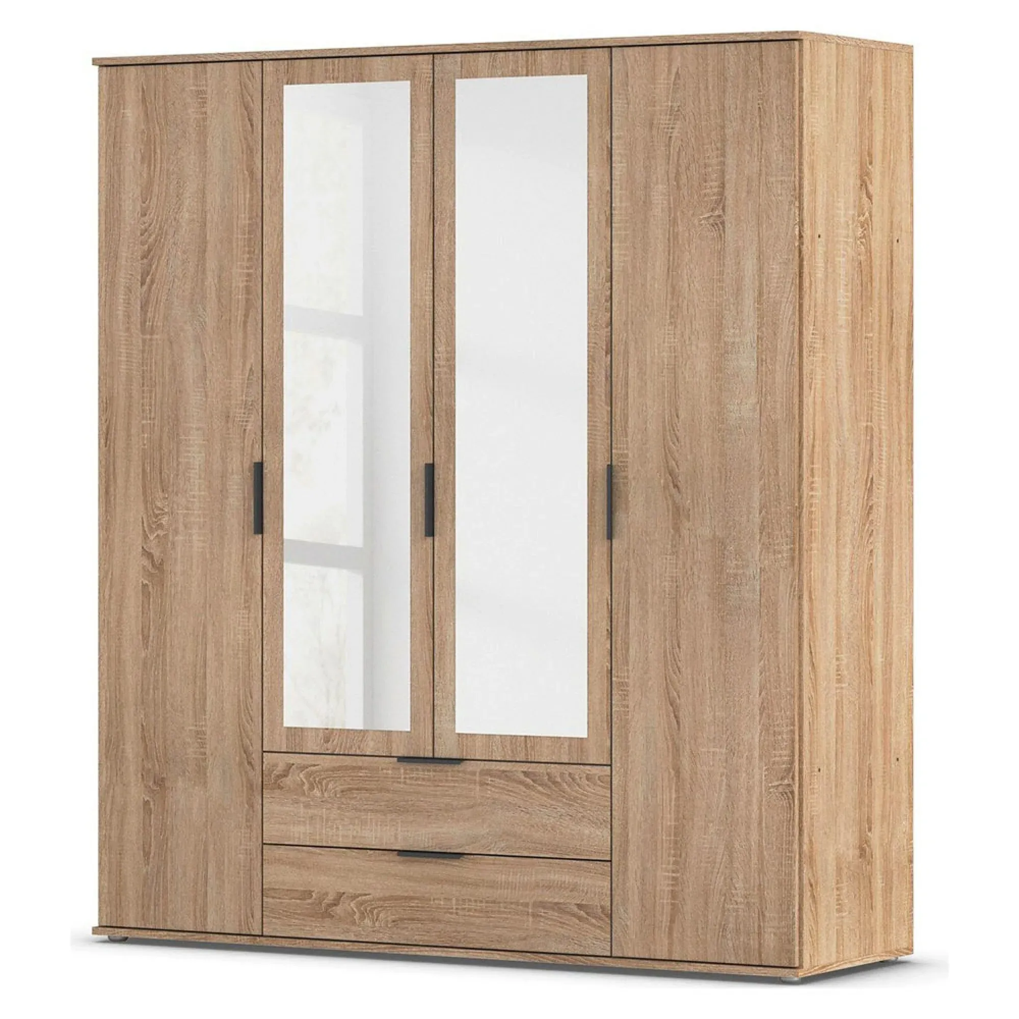 Essea 4 Door Combi Wardrobe - Sonoma Oak