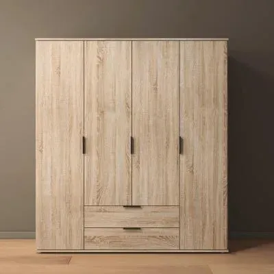 Essea 4 Door Wardrobe - Sonoma Oak
