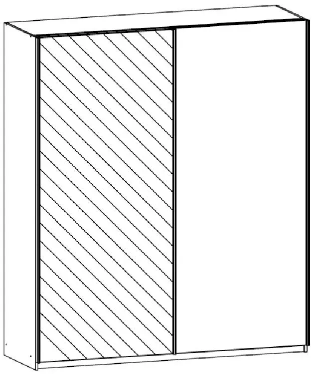 Essensa 181cm 2 Door Mirror Sliding Wardrobe - White