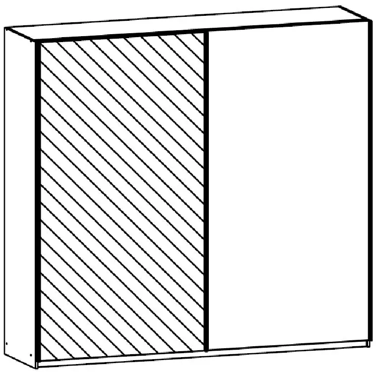 Essensa 2 Door Sliding Wardrobe with Mirror - White, Grey