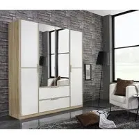 Essensa 4 Door Combi Wardrobe - Oak, White