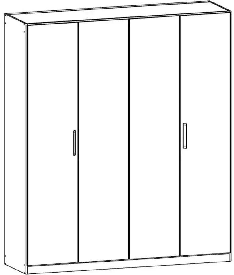 Essensa 4 Door Wardrobe - Oak