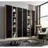 Essensa L-Shaped Wardrobe 4 Door - Basalt Glass, Oak