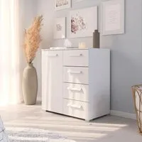 Evelyn 1 Door Small Sideboard - Alpine White