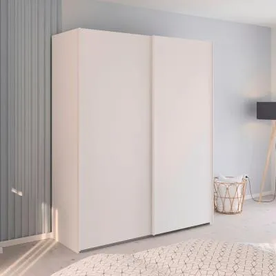 Evelyn 181cm 2 Door Sliding Wardrobe - Alpine White image