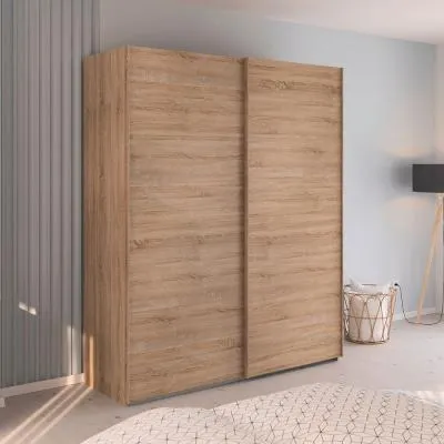 Evelyn 181cm 2 Door Sliding Wardrobe - Sonoma Oak