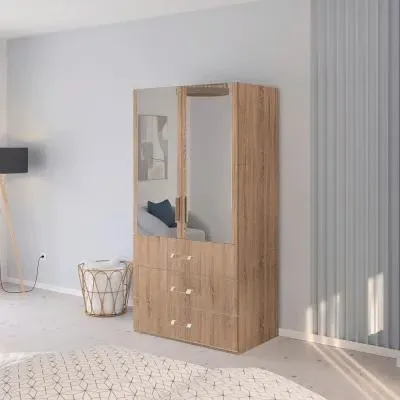 Evelyn 2 Door Combi Wardrobe - Sonoma Oak