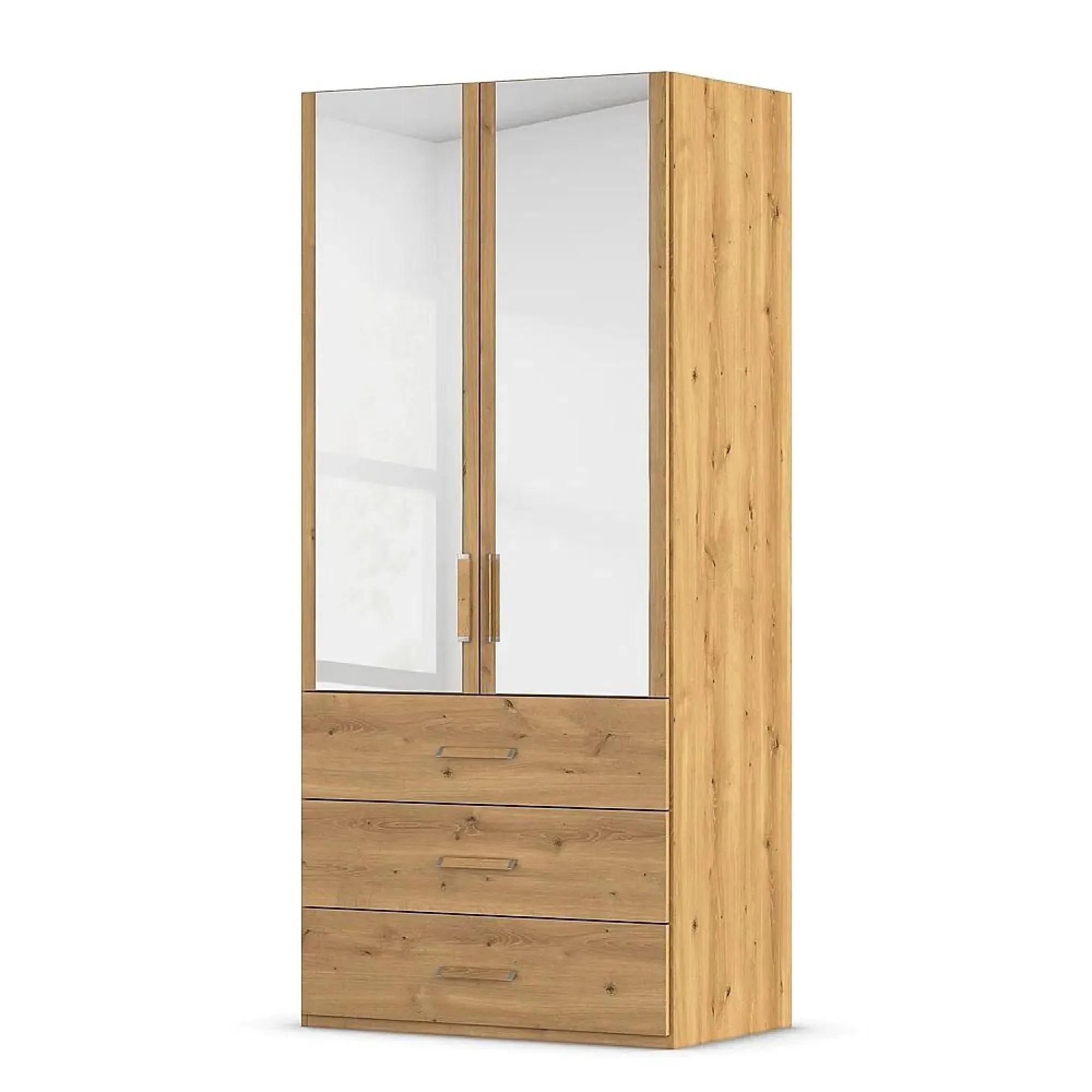 Evelyn 2 Door Combi Wardrobe - Wild Oak