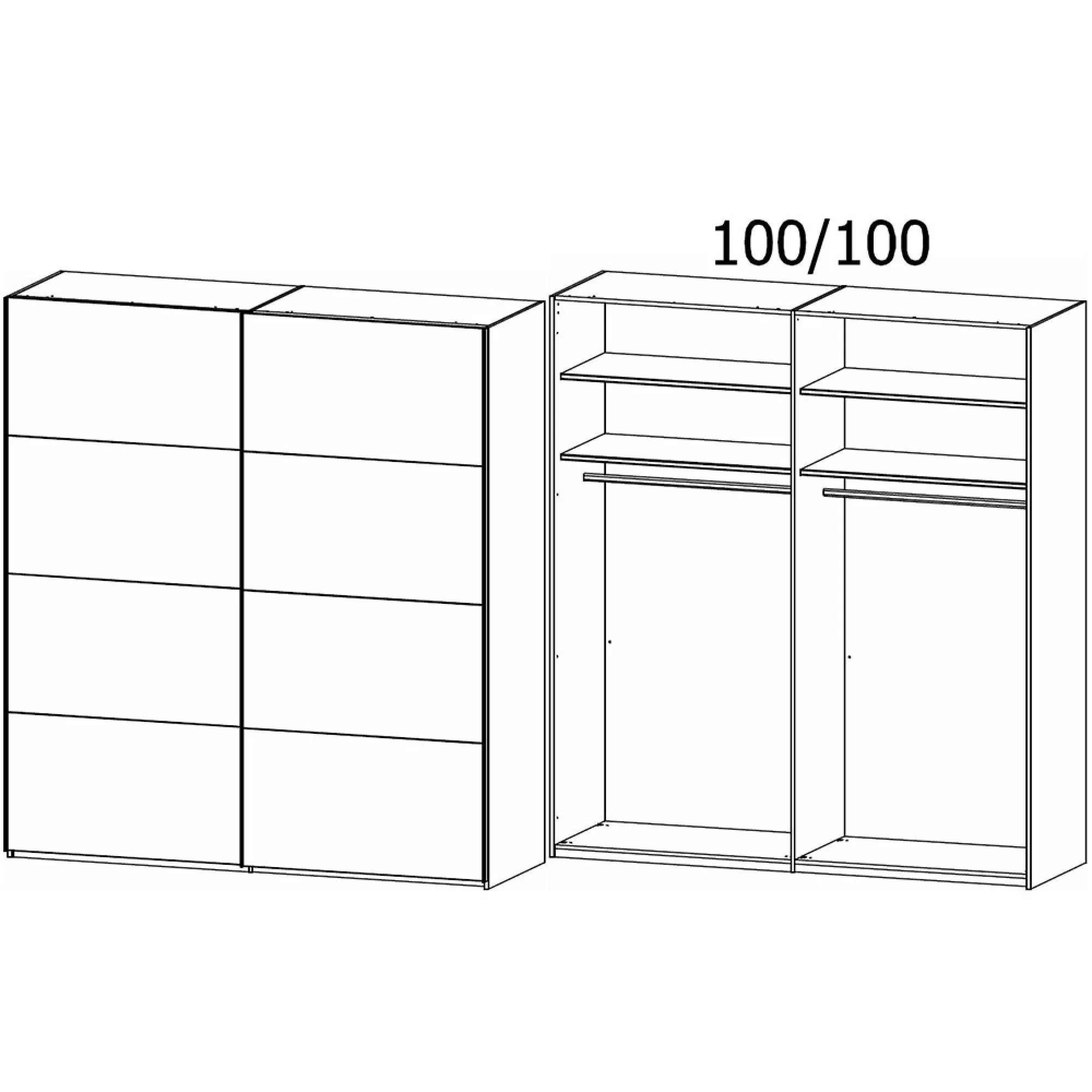 Evelyn 2 Door Sliding Wardrobe - Alpine White
