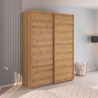 Evelyn 2 Door Sliding Wardrobe - Wild Oak
