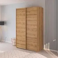 Evelyn 2 Door Sliding Wardrobe - Wild Oak