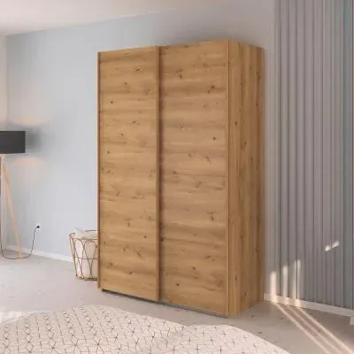 Evelyn 2 Door Sliding Wardrobe - Wild Oak
