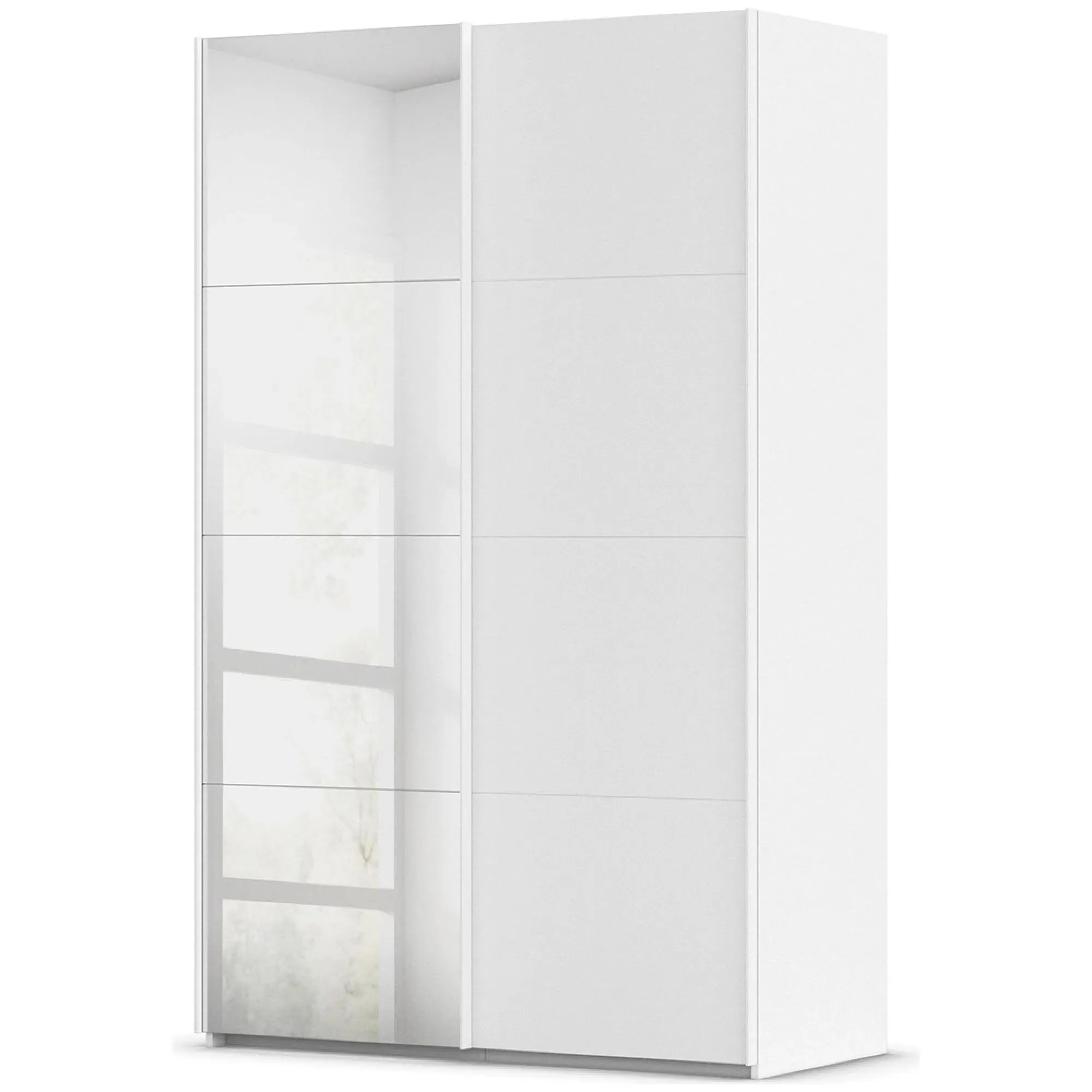 Evelyn 2 Door Sliding Wardrobe with Mirror - Alpine White