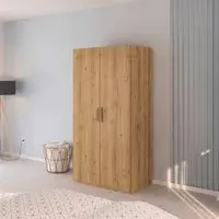 Evelyn 2 Door Wardrobe - Wild Oak