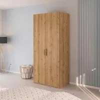 Evelyn 2 Door Wardrobe - Wild Oak