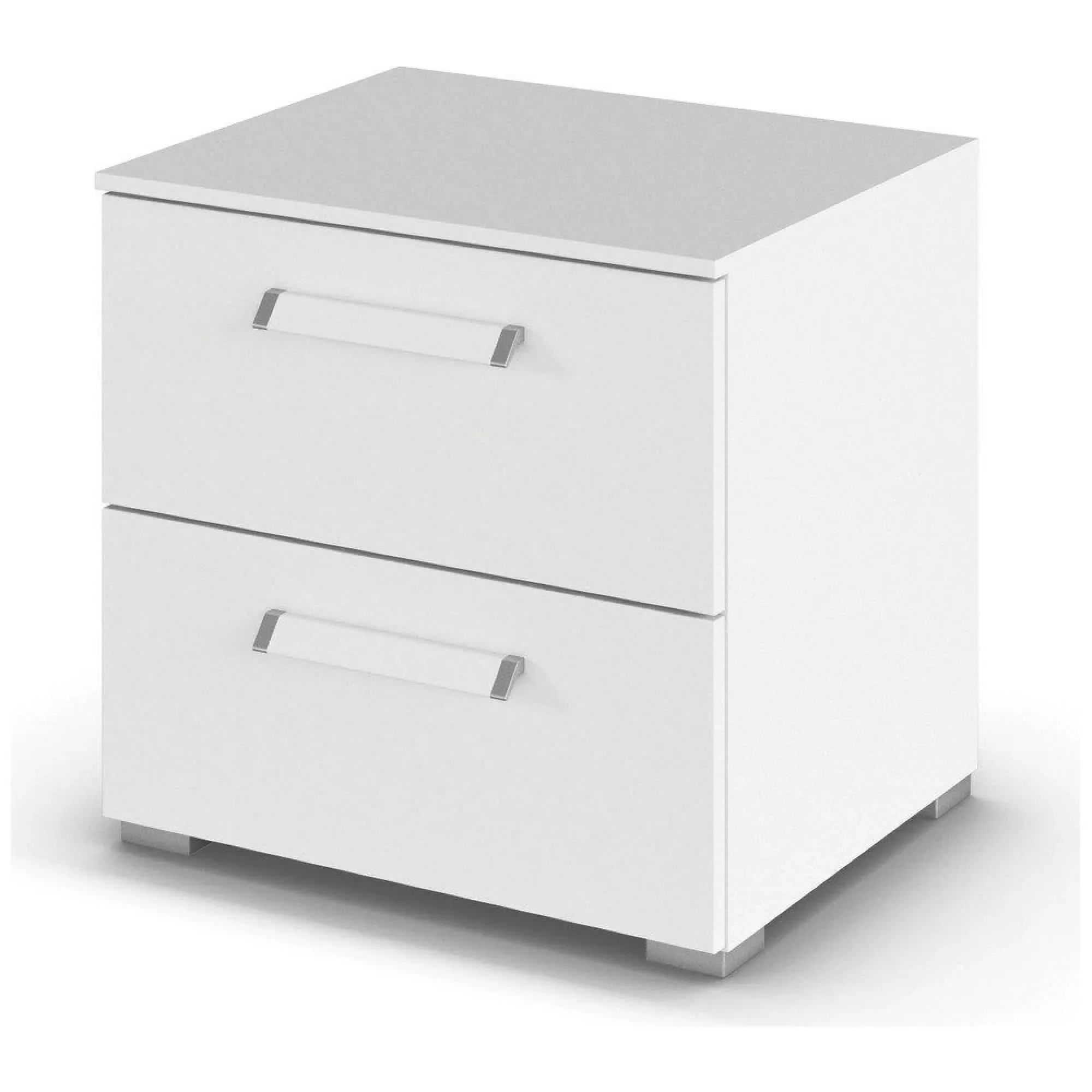 Evelyn 2 Drawer Bedside Cabinet - Alpine White