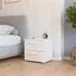 Evelyn 2 Drawer Bedside Cabinet - Alpine White