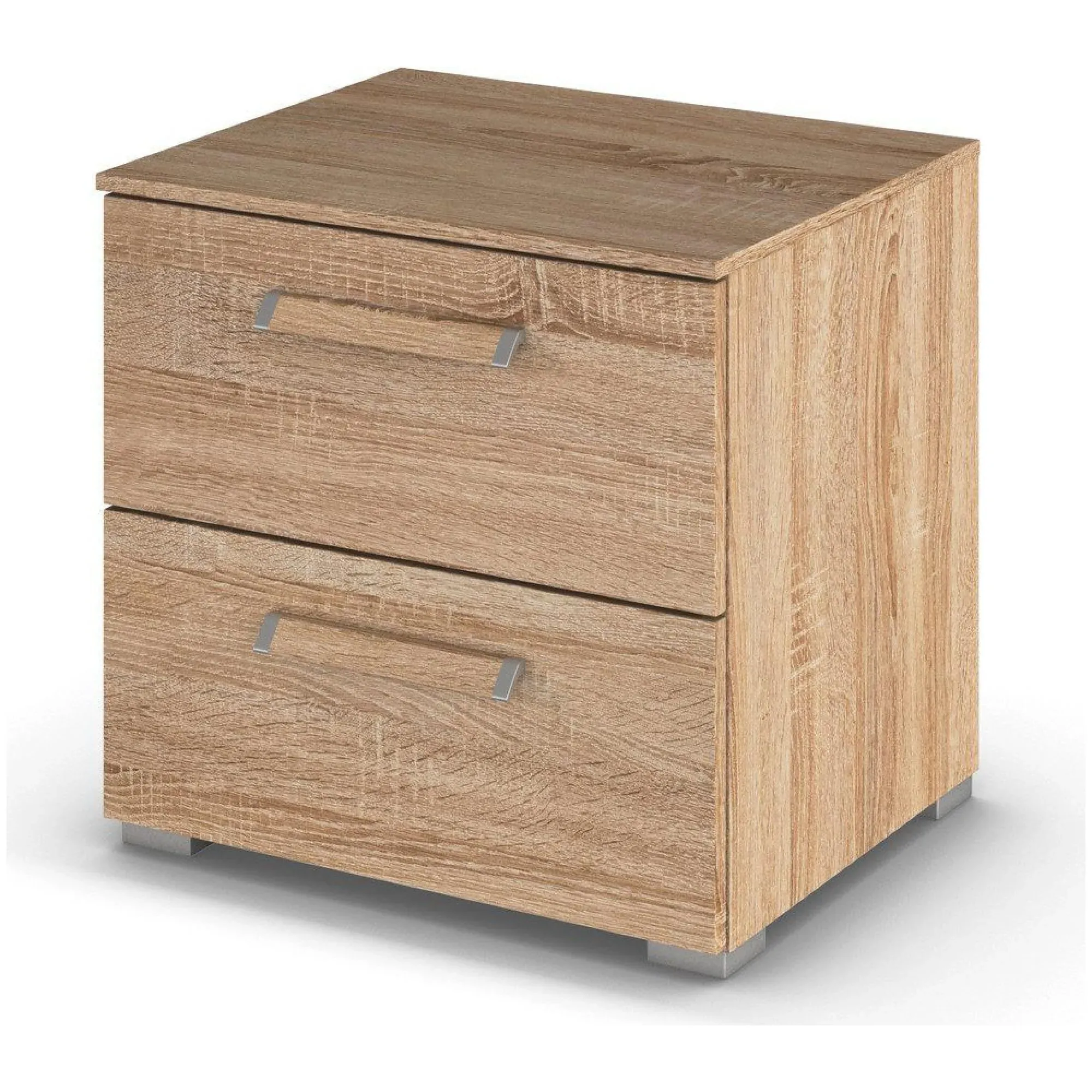Evelyn 2 Drawer Bedside Cabinet - Sonoma Oak