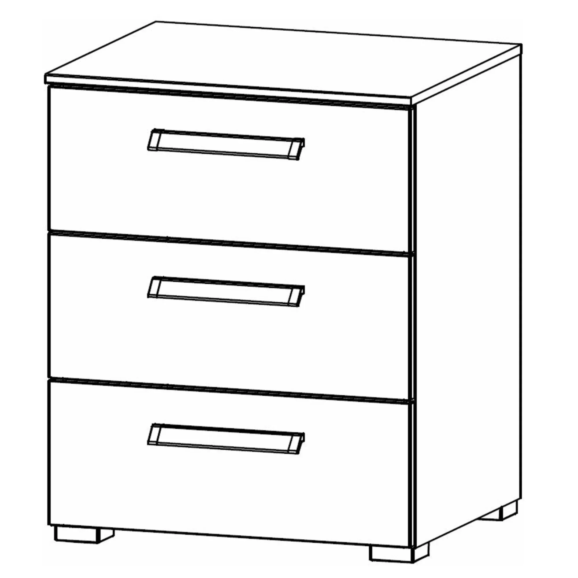 Evelyn 2 Drawer Bedside Cabinet - Wild Oak