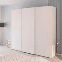 Evelyn 3 Door Sliding Wardrobe - Alpine White