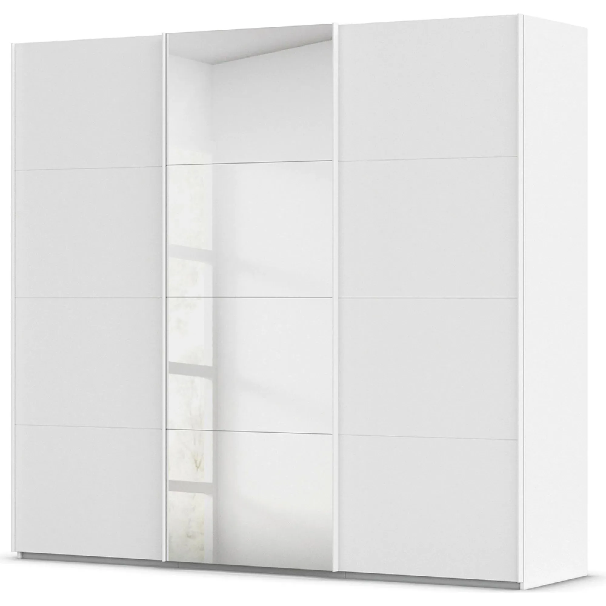 Evelyn 3 Door Sliding Wardrobe with Mirror - Alpine White