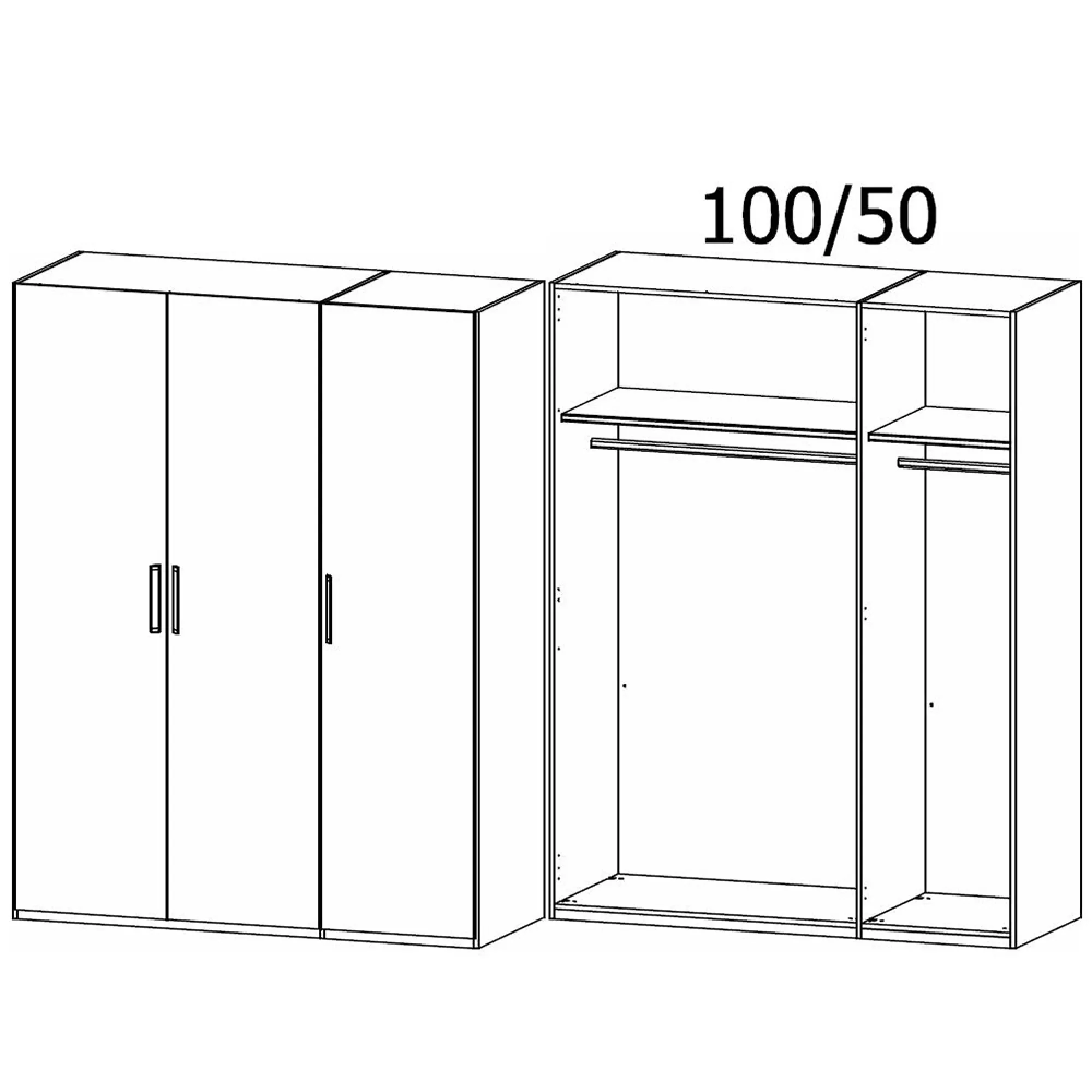 Evelyn 3 Door Wardrobe - Alpine White