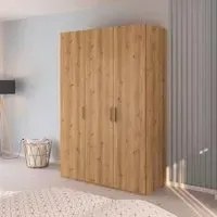 Evelyn 3 Door Wardrobe - Wild Oak