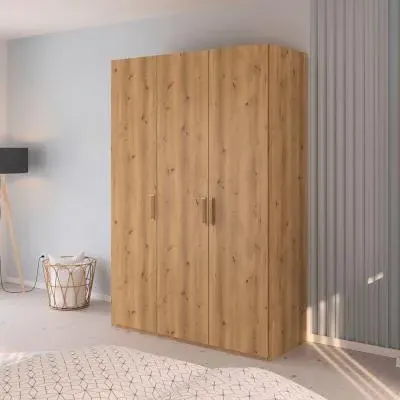 Evelyn 3 Door Wardrobe - Wild Oak