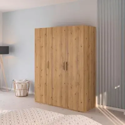 Evelyn 3 Door Wardrobe - Wild Oak