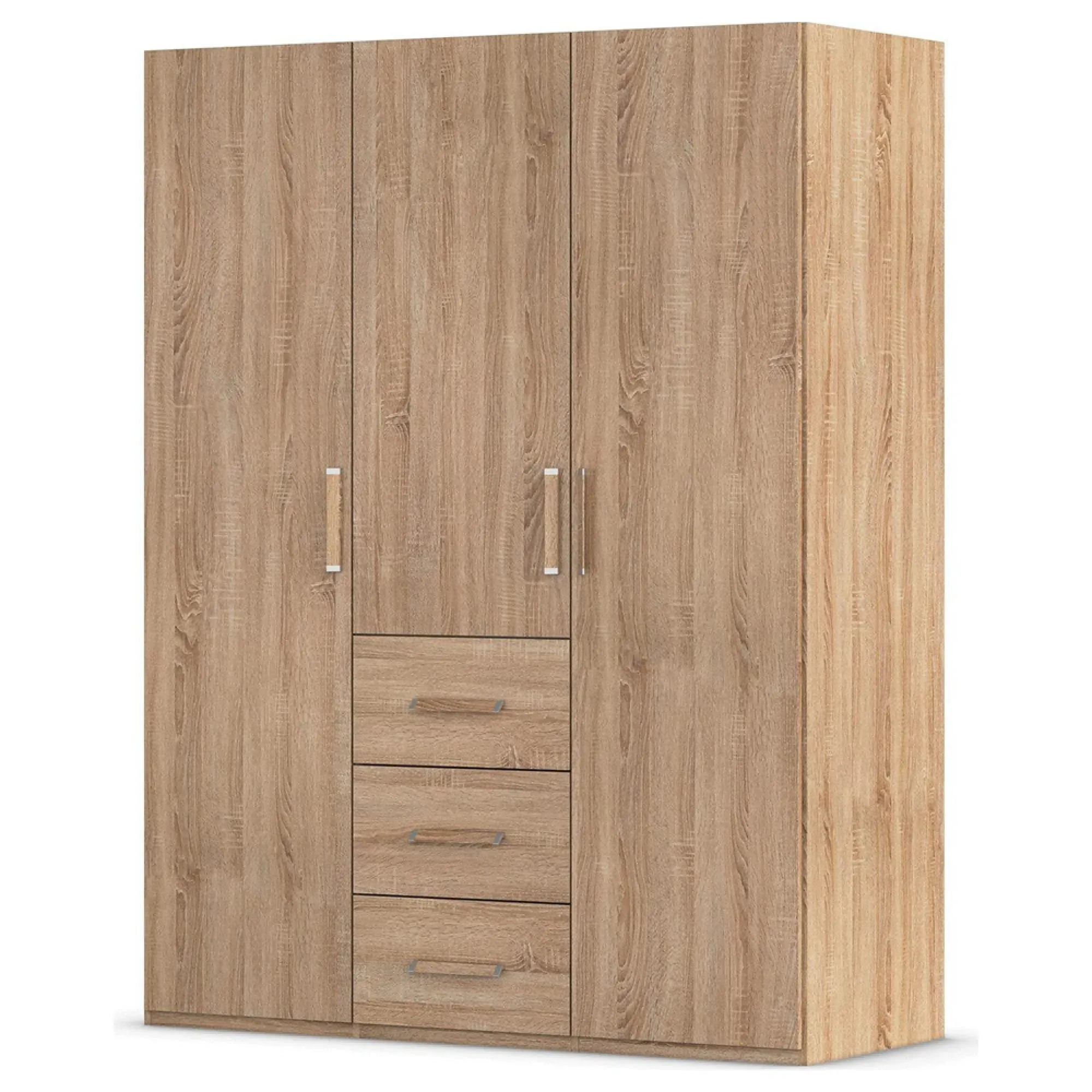 Evelyn 3 Door Wardrobe with Drawer - Sonoma Oak