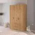 Evelyn 3 Door Wardrobe with Drawer - Wild Oak