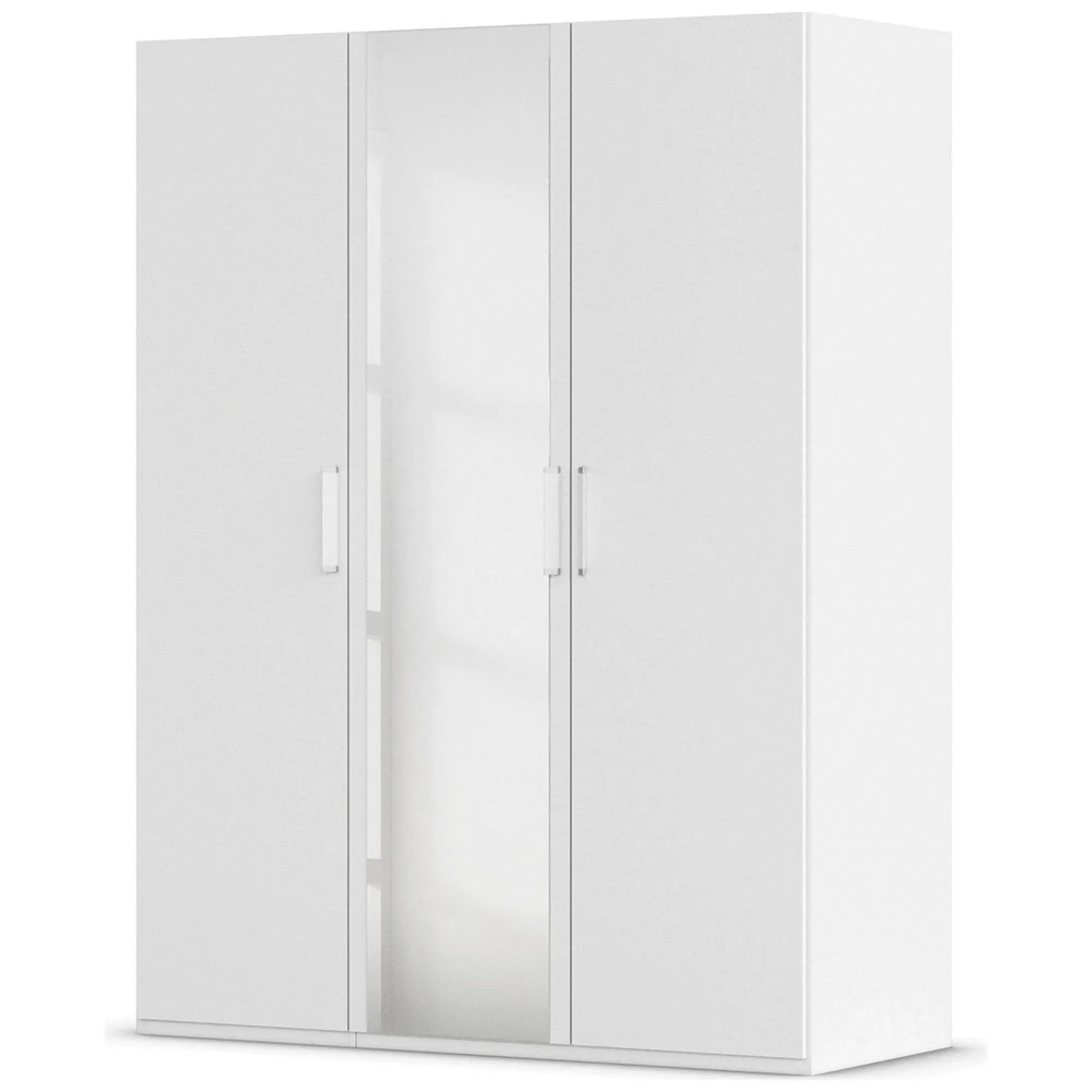 Evelyn 3 Door Wardrobe with Mirror - Alpine White